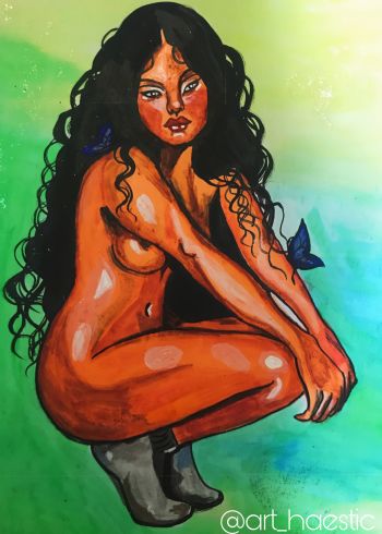 Maria- a fictional woman A3 Poster