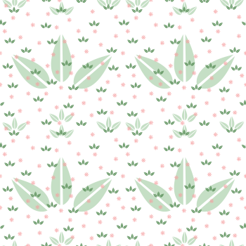 Go green leaves and flowers  A3 Poster