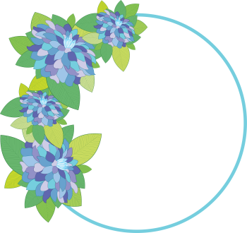 blue floral ring A3 Poster