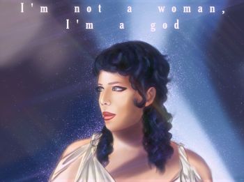 I'm not a woman, I'm a god A3 Poster
