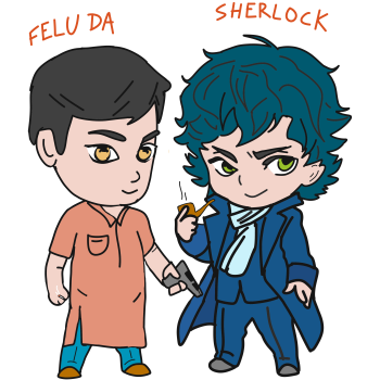 Feluda and Sherlock A3 Poster