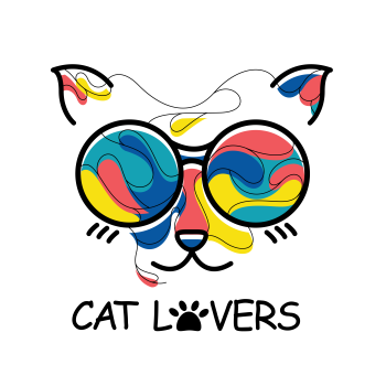 Cat lovers illustration A3 Poster