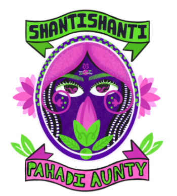 Shanti Shanti Pahadi Aunty A3 Poster