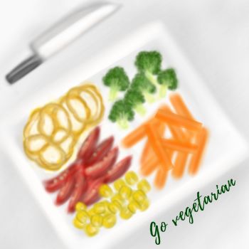 Go vegetarian A3 Poster