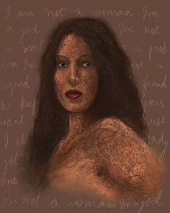 I'm not a woman, I'm a god A3 Poster