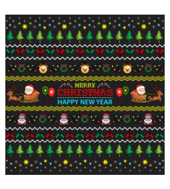 Christmas Colorful Pattern 01 A3 Poster