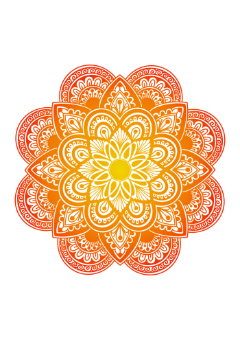 Red-yellow mandala 
