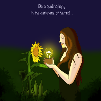 Guiding light in the darkness  A3 Poster