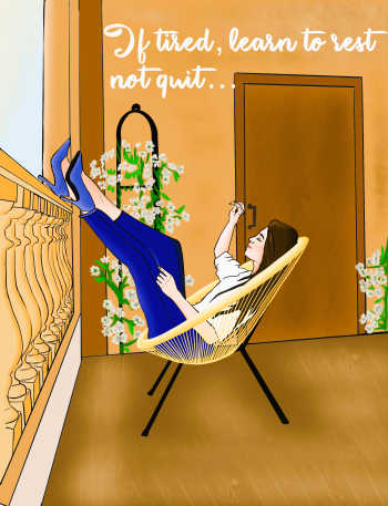 Learn to rest, not quit A3 Poster