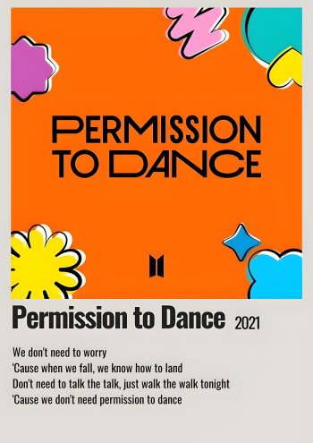 Permission to Dance Minimal A3 Poster