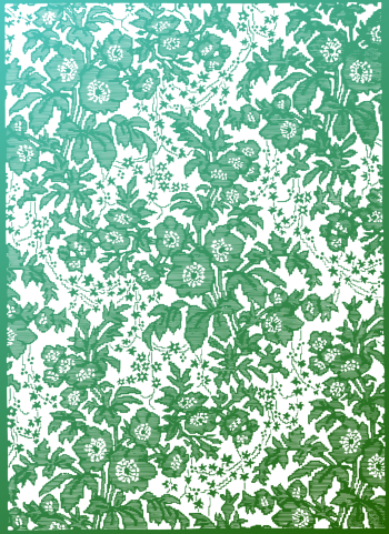 Nature Sketch Gradient Flowers A3 Poster