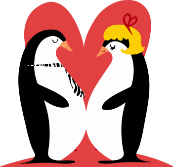 Penguin Love A3 Poster