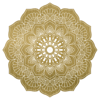 Golden Wallpaper Mandala A3 Poster