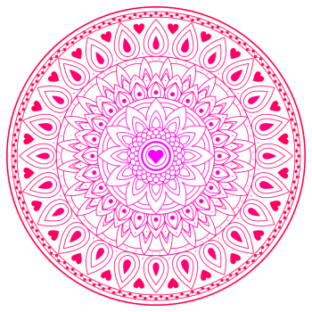 Romantic Mandala A3 Poster