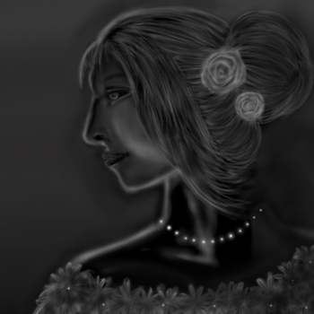 Girl in moonlight 