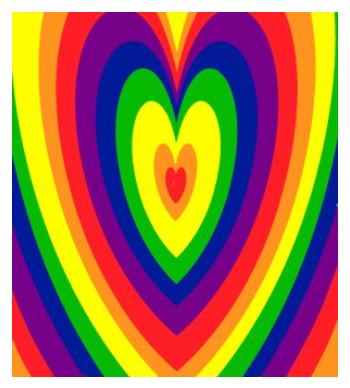 lgbtq pride heart pattern A3 Poster