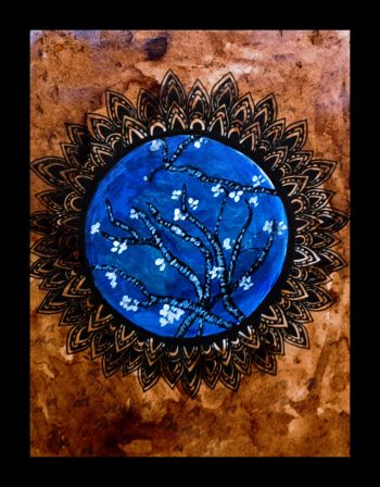 Rendition to Van Goghs Almond  A3 Poster