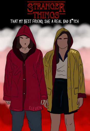 Stranger things-Eleven and Max A3 Poster