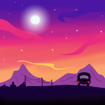 evening drive A3 Poster