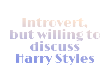 Introvert but Harry Styles fan A3 Poster