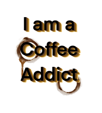 I am coffee addict typography A3 Poster