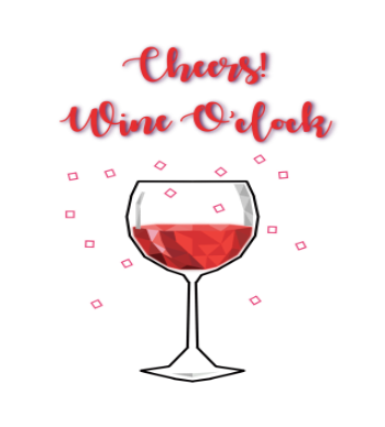 Cheers wine glass design  A3 Poster