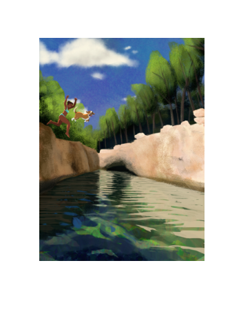 River dip A3 Poster