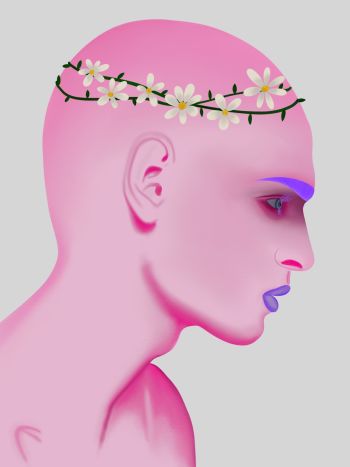 Floral head A3 Poster