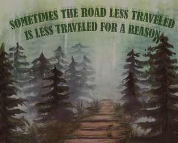 The road not taken.  A3 Poster