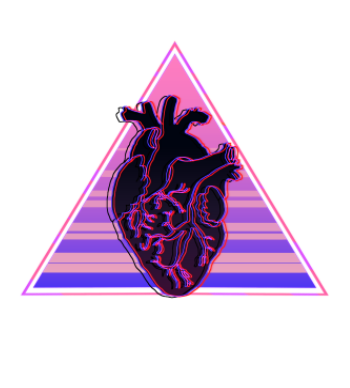 glitch heart A3 Poster