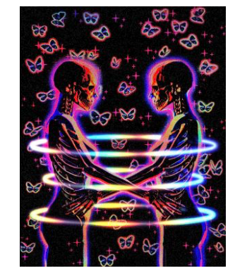 Look at me - dark skull art A3 Poster