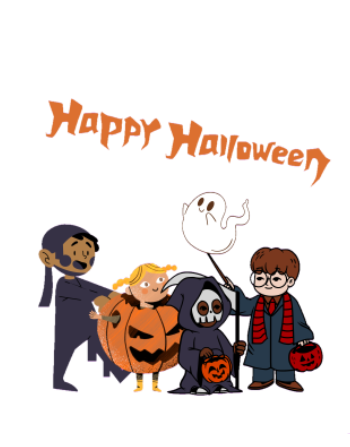Halloween spooky pals A3 Poster