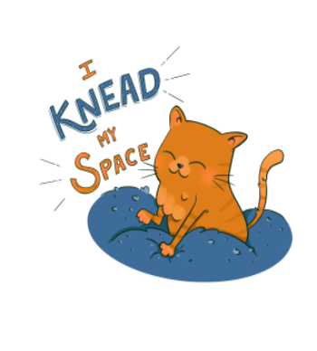 Cute cat needs its space funny A3 Poster