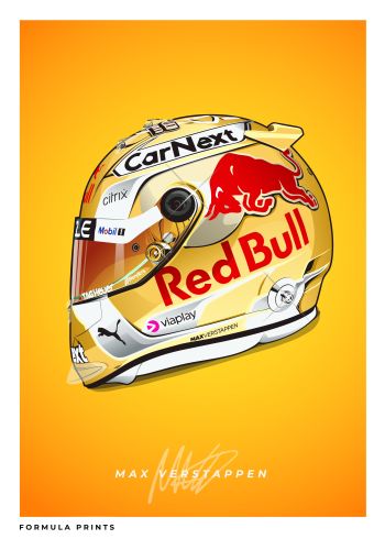 Max Verstappen WDC 2022 GOLD A3 Poster