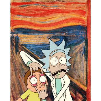 Rick and Morty × The scream A3 Poster