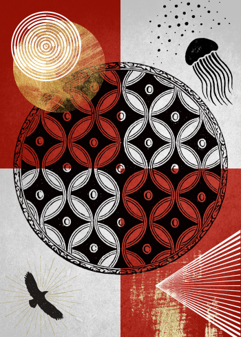 Grunge Pattern Abstract Art A3 Poster