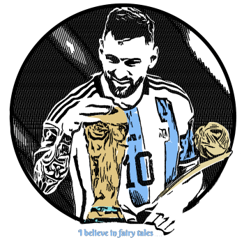Messi with world cup 