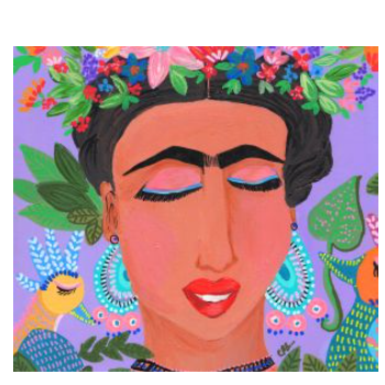 Frida Kahlo purple garden of d A3 Poster