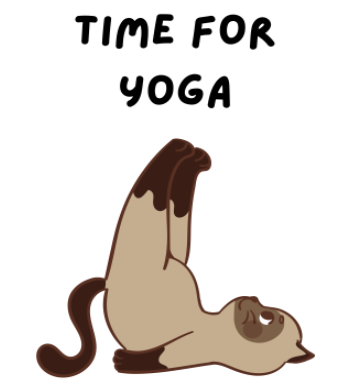 Cat | Time For Yoga - 2  A3 Poster