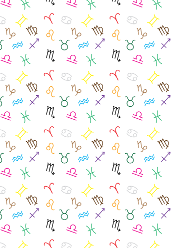 Zodiac Signs - Colour A3 Poster