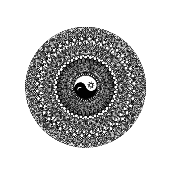 Yin Yang Mandala A3 Poster