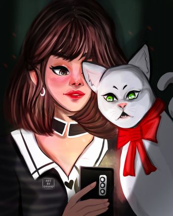 My cat Daisy  A3 Poster