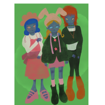 3 girls- Gokinjo Monogatari A3 Poster