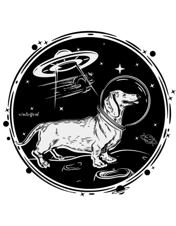 Space Pup A3 Poster
