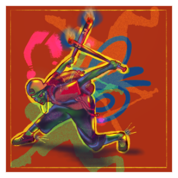 Graffiti Illustration A3 Poster