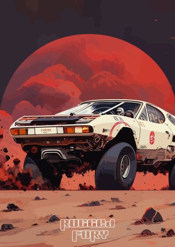 Raw Power Muscle Sports Car 