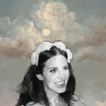 lana del rey (moon) A3 Poster