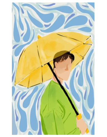 The Yellow Umbrella A3 Poster