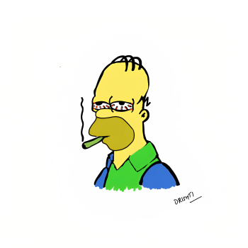 Weed Simpson  A3 Poster