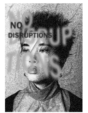 NO DISRUPTIONS Graphic A3 Poster